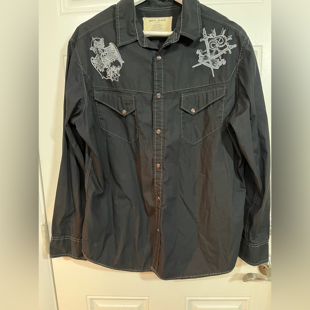 DKNY Jeans Embroidered Shirt XL